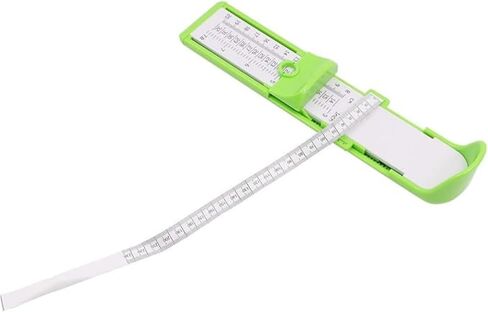 Kids Shoe Sizer – Adjustable Toddler Foot Measuring Gauge for Accurate Length & Width (0–20 cm / 0–7.8 in), Durable ABS Plastic, Green in Saudi Arabia