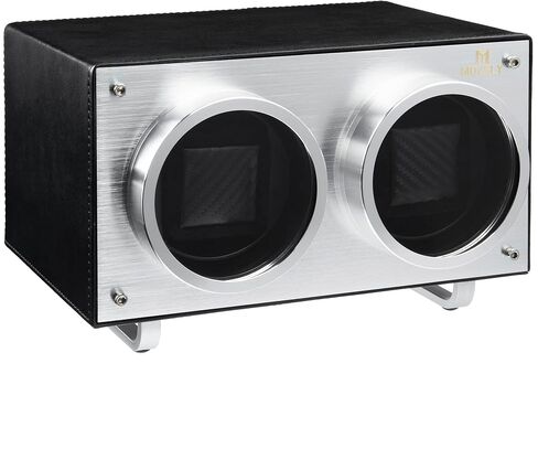 MOZSLY Double Watch Winder for Automatic Watches with Quiet Motor 12 Rotation Mode Setting AC Adapter or Battery Powered PU Leather in Saudi Arabia