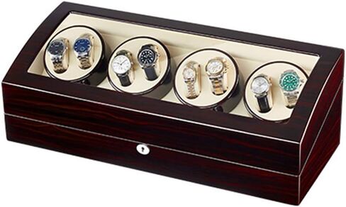 8+9 Watch Winder Box - 4 Rotation Modes, Large Capacity, Ultra-Silent Motor, Perfect for Men's & Women's Watches, Premium Watch Storage Case, Elegant Design in Kuwait