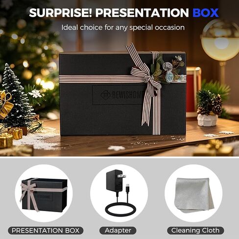 BEWISHOME Watch Winders للساعات الأوتوماتيكية، 4 Watch Winder و 6 Watch Case عرض مع ضوء LED 4 أوضاع، صندوق أوتوماتيكي للساعة مع محول USB-C بمحرك ياباني هادئ، أسود SYQ04B in Kuwait