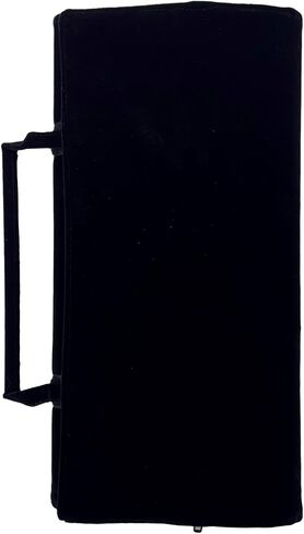 UnionPlus Velvet Jewelry Roll Organizer, 9/11 Grids – Travel Jewelry Case with Zippered Compartments for Necklaces – Compact Portable Jewelry Storage, Black in Saudi Arabia
