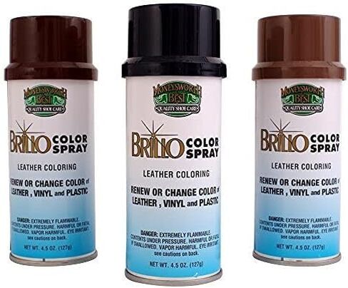 Moneysworth & Best Shoe Care Inc Brillo Color Spray for Leather Coloring 4.5oz. (BLACK 615) in Kuwait