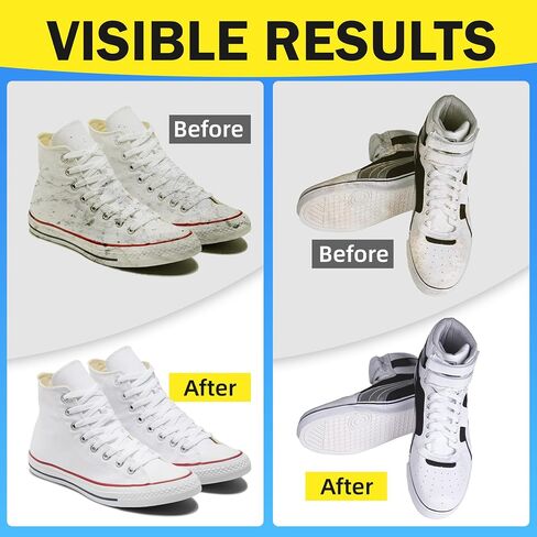 Shoe Cleaner 6.76 fl oz (200ml) – Sneaker Cleaner Foam for White Shoes, Deep Removes Stains & Dirt, Anti-Yellowing Shoe Cleaning Kit with Brush & Towel for Leather, Canvas, Knit, Rubber & More in Kuwait