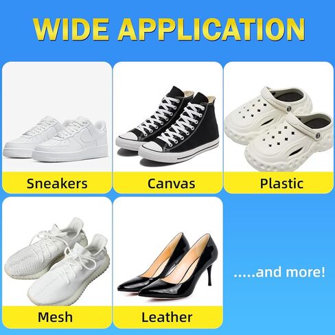 Shoe Cleaner 6.76 fl oz (200ml) – Sneaker Cleaner Foam for White Shoes, Deep Removes Stains & Dirt, Anti-Yellowing Shoe Cleaning Kit with Brush & Towel for Leather, Canvas, Knit, Rubber & More in Kuwait
