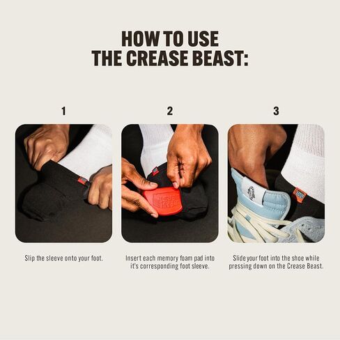 Crease Beast Ultimate Kit - Memory Foam Crease Protectors - Removes Creases in Old Shoes - Protects All Shoes - Comfortable & Reusable in Saudi Arabia