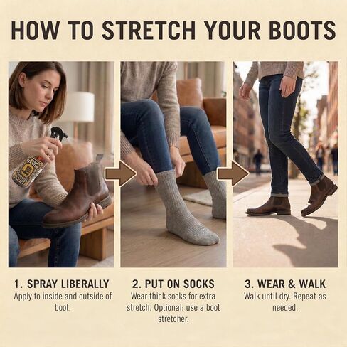 JobSite Boot Stretcher Spray - Shoe Stretch Spray & Leather Softener For Cowboy Boots & Fashion Shoes - 8.5 oz in Saudi Arabia