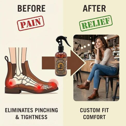 JobSite Boot Stretcher Spray - Shoe Stretch Spray & Leather Softener For Cowboy Boots & Fashion Shoes - 8.5 oz in Saudi Arabia
