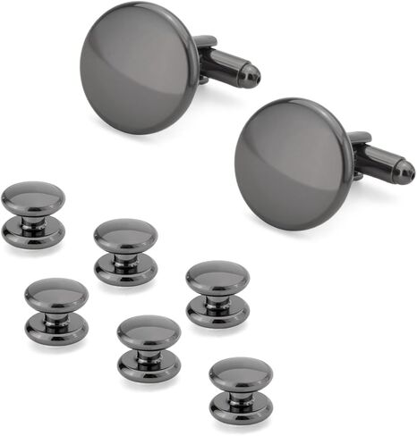 wynameleri Blank Tuxedo Buttons for Men, Round Cufflinks and Studs Set for Tuxedo Shirts Jewelry Gift for Business, Wedding in Kuwait