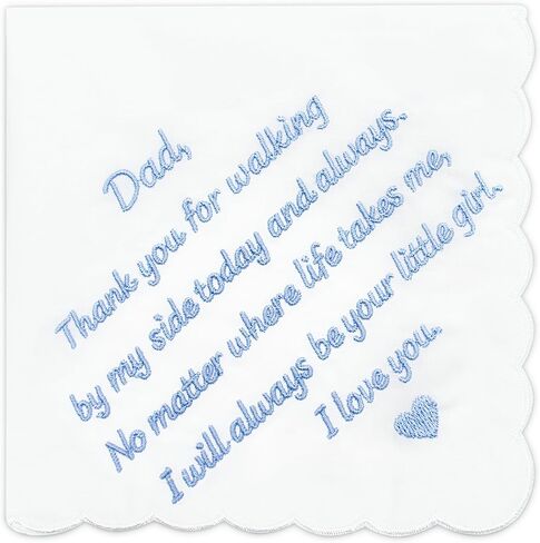 Lamyba Bride Gifts – Something Blue Gift for Bride Groom Mother/Father of the Bride, Mother in Law Handkerchief, (Blue/White) in Saudi Arabia