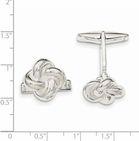 Solid 925 Sterling Silver Men's Knot Cufflinks in Kuwait