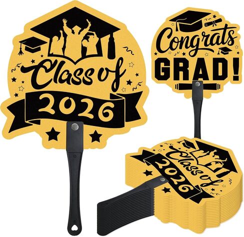 12 Pcs Graduation Fans Bulk, “Class of 2026" & “Congrats Grad" Hand Fans for Graduation Party Supplies, Ceremony Photoshoot Props, Favors Gifts for Men Women Students Teachers, Blue in Saudi Arabia