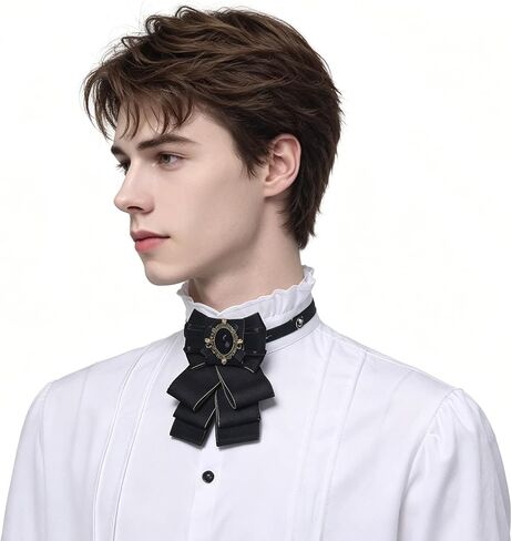 ربطة عنق للرجال من عصر النهضة وشاح Jabot Cravat، ربطة عنق على الطراز الفيكتوري في العصور الوسطى لحفلات الزفاف التنكرية للهالوين in Kuwait