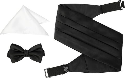 Men's Adjustable Satin Cummerbund - Premium Black Classic for Bar Party Wedding in Saudi Arabia