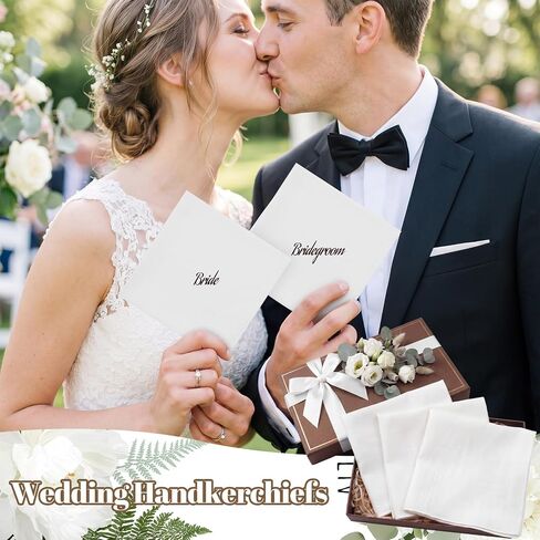 24 Pcs 24 Pcs White Linen Pocket Squares for Men 12" x 12" Linen Handkerchiefs Hankie for Formal Daily Use in Saudi Arabia
