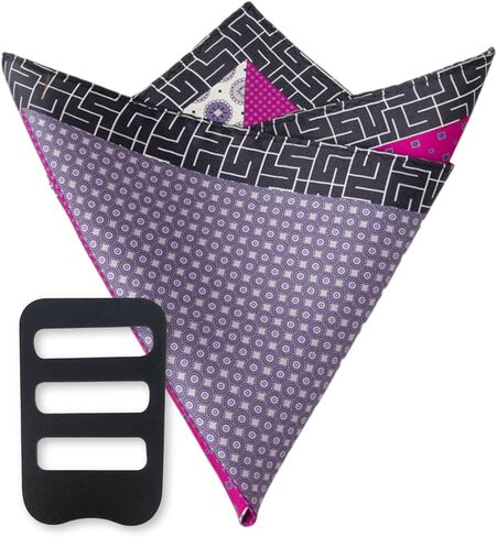 100% Silk Pocket Square for Men with Holder 12x12 Inch Mens Handkerchief British Style Paisley Wedding Business in Kuwait