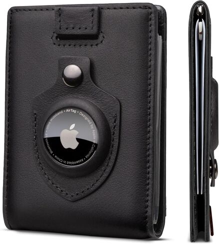 SERMAN BRANDS RFID Blocking Slim Bifold Genuine Leather Minimalist Front Pocket Wallets for Men with Money Clip Thin Mens in Kuwait