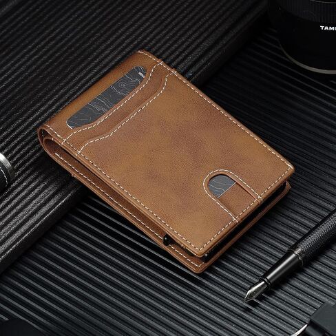 furid Card Wallet For Men Slim: Smart Rfid Minimalist Front Pocket Pop Up Wallet with ID Window - Gifts for Husband Father at Birthday Anniversary in Kuwait