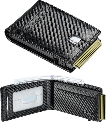 furid Card Wallet For Men Slim: Smart Rfid Minimalist Front Pocket Pop Up Wallet with ID Window - Gifts for Husband Father at Birthday Anniversary in Kuwait