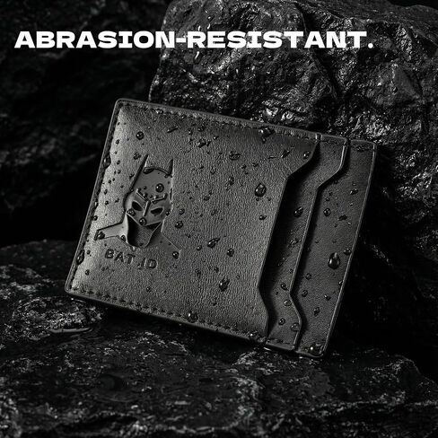 AMARONE Leather Bat Wallet, Superhero Card Holder with Multiple Card Slots, Face Eyes Cutout Card Holder, Personalized ID Wallet (2pcs) in Saudi Arabia