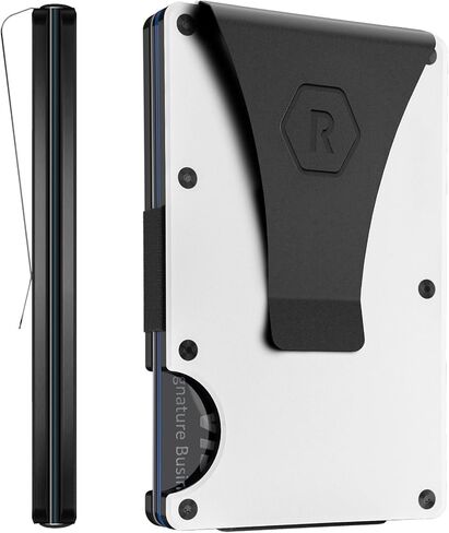 The Ridge Wallet for Men - Slim Minimalist Compact Wallet and Card Holder, RFID Protected Front Pocket Wallets for Men with Integrated Money Clip (Royal Black) in Kuwait