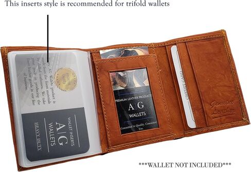 Wallets Set of 2 Clear Premium Quality Wallet Insert from (Trifold 6 Page) in Saudi Arabia