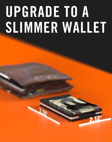 Carbon Fiber Money Clip Wallet for Men, RFID Slim Card Holder Case, Mens Wallet | Slim Wallet in Kuwait