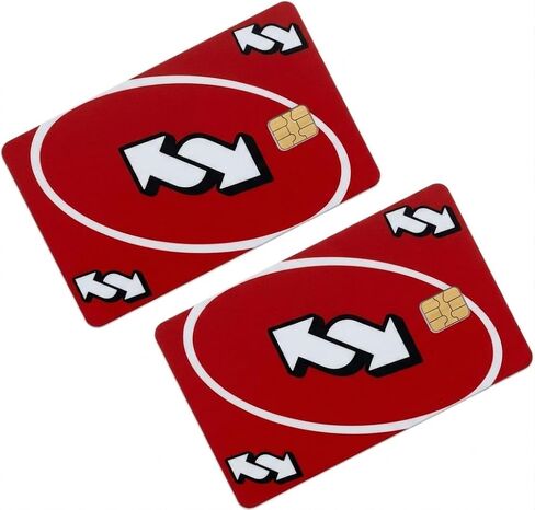 (4X Pack) - Funny Debit Card Skin – Vinyl Sticker Cover with Game-Inspired Arrows – Fits Most Credit Cards, IDs, Licenses – Removable & Waterproof – Red in Kuwait