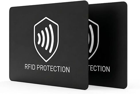 RFID Blocking Card, 2 Pack, NFC Credit Card Protector for Wallet | Protects Cards, ID & Passports, Electronic Theft Protection, Contactless Travel Security Defender in Saudi Arabia