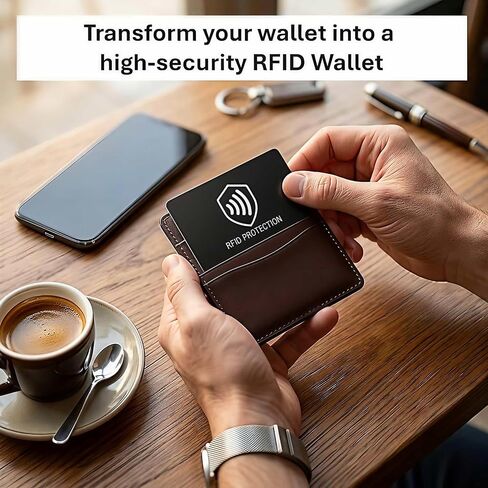 RFID Blocking Card, 2 Pack, NFC Credit Card Protector for Wallet | Protects Cards, ID & Passports, Electronic Theft Protection, Contactless Travel Security Defender in Saudi Arabia