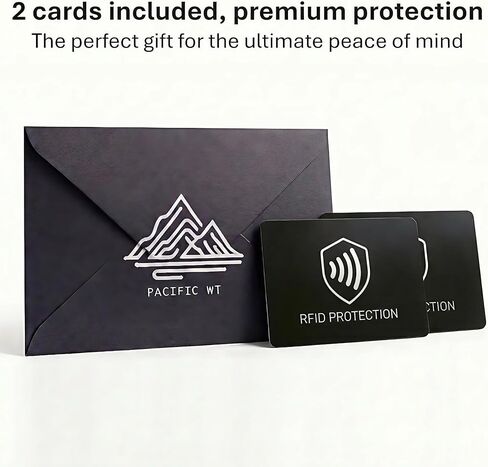 RFID Blocking Card, 2 Pack, NFC Credit Card Protector for Wallet | Protects Cards, ID & Passports, Electronic Theft Protection, Contactless Travel Security Defender in Saudi Arabia