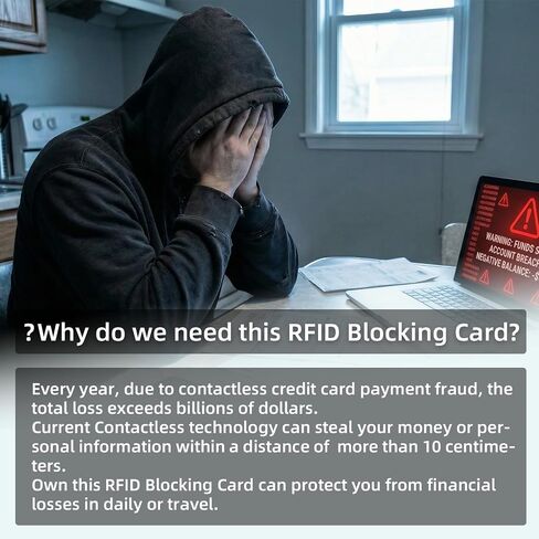 RFID Blocking Cards,Contactless NFC Debit Credit Card Passport ID Card Protector,Slim RFID Card Blocker for Wallet Safe Card Shield, Anti-Theft& Scam, Credit Card Fraud Shield-6 Pack in Saudi Arabia