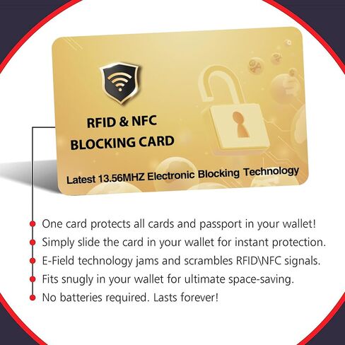 بطاقات Jet International RFID المحمية، عبوة ذهبية من 10: درع محفظة كامل للرجال والنساء، واقي بطاقة الائتمان للخصم البنكي بدون تلامس NFC، واقي بطاقة الائتمان ATM (10) in Kuwait