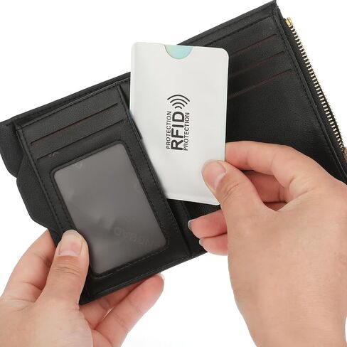 10 قطع من أكمام بطاقات RFID - هيكل من رقائق الألومنيوم عالي التحمل، حماية ضد المغناطيس للبطاقات المصرفية، الهوية، جوازات السفر، متوافقة مع قارئات RFID، أساسيات السفر والأعمال in Kuwait