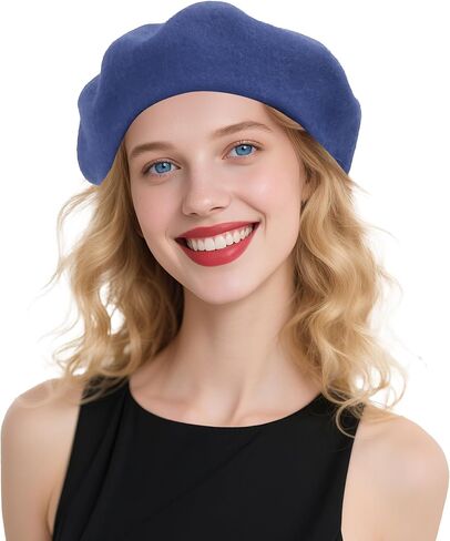 Beret Hats for Women Wool French Style - Spring Hat for Women Girls for Daily, Travel & Elegant Outfits in Saudi Arabia