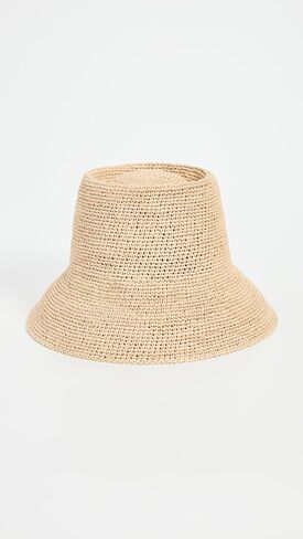 Janessa Leone Women's Felix Bucket Hat, Natural, White, L in Saudi Arabia
