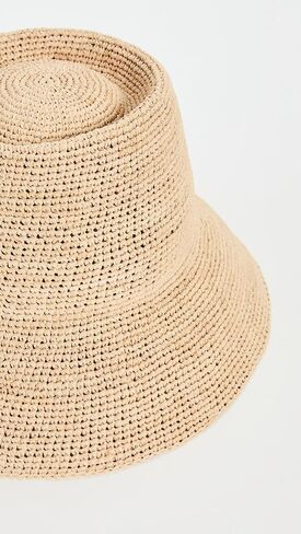 Janessa Leone Women's Felix Bucket Hat, Natural, White, L in Saudi Arabia