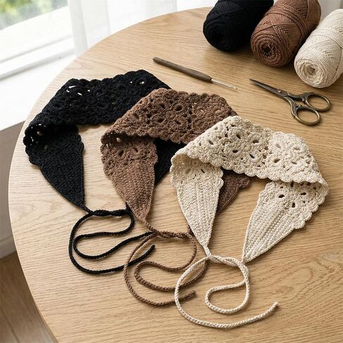 3Pcs Boho Headbands for Women Bandana Crochet Knit Hair Band Headband Hair Scarf Head Bands for Women's Hair (A3) in Saudi Arabia