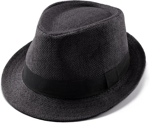 Straw Fedora Hats for Men Women, 1920s Short Brim Trilby Panama Hat Summer Beach Sun Cap in Saudi Arabia