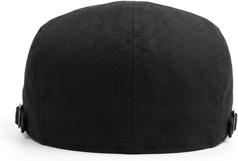 Vintage Cotton Ivy Flat Cap – Lightweight Adjustable Driving Hat for Men & Women, Classic Newsboy Style for All Seasons Black in Kuwait