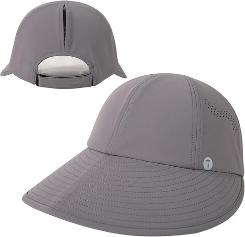 ChicPony™ Cooling Wide Brim Sun Hat Women High Ponytail UV Protection Baseball Cap Breathable Packable for Golf Beach in Kuwait