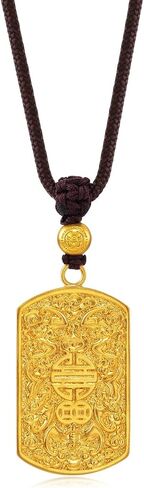 CHOW SANG SANG النعم الثقافية 999.9 24K سعر الذهب حسب الوزن 23.58 جرام قلادة ذهبية فيليسيتي للرجال والنساء 93471Z | 27.5 بوصة، (70 سم) in Kuwait
