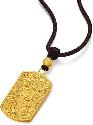 CHOW SANG SANG النعم الثقافية 999.9 24K سعر الذهب حسب الوزن 23.58 جرام قلادة ذهبية فيليسيتي للرجال والنساء 93471Z | 27.5 بوصة، (70 سم) in Kuwait