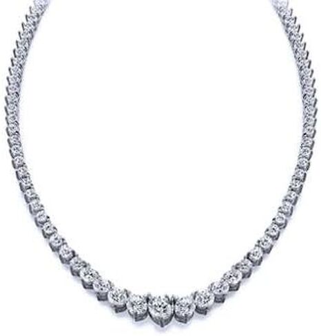 10.00 ct. TW Graduated Round Cut Diamond Tennis Necklace in Saudi Arabia