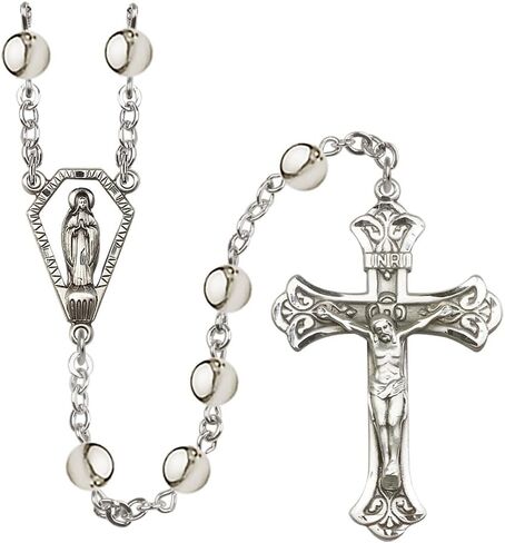 Bonyak Jewelry Sterling Silver 7mm Miraculous Rosary in Kuwait