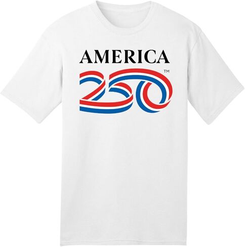 250 Anniversary USA Shirt, America250 Official Classic Logo Cotton Tee 5.4oz, 4th of July Merchandise in Saudi Arabia