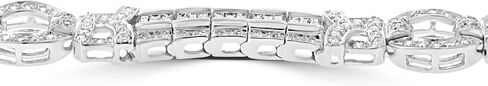 7.27 ct Ladies Baguette and Round Cut Diamond Tennis Bracelet In Channel and Pave Setting14 kt White Gold in Saudi Arabia