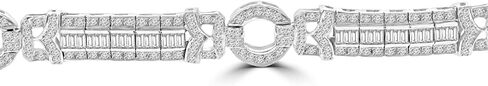 7.27 ct Ladies Baguette and Round Cut Diamond Tennis Bracelet In Channel and Pave Setting14 kt White Gold in Saudi Arabia
