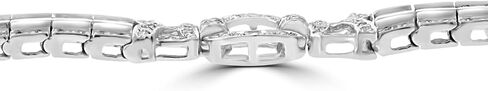 7.27 ct Ladies Baguette and Round Cut Diamond Tennis Bracelet In Channel and Pave Setting14 kt White Gold in Saudi Arabia