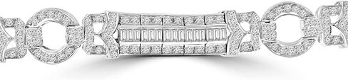 7.27 ct Ladies Baguette and Round Cut Diamond Tennis Bracelet In Channel and Pave Setting14 kt White Gold in Saudi Arabia