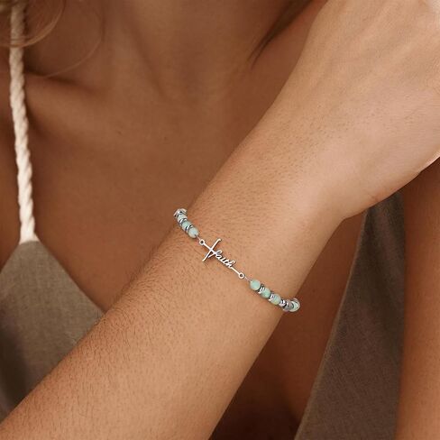 JoycuFF 𝗚𝗶𝗳𝘁𝘀 𝗳𝗼𝗿 𝗪𝗼𝗺𝗲𝗻 𝗖𝗿𝗼𝘀𝘀 𝗙𝗮𝗶𝘁𝗵 𝗕𝗿𝗮𝗰𝗲𝗹𝗲𝘁 Graduation Birthday Christmas Mothers Day Christian Gifts for Women Her Mom Grandma Daughter Aunt in Kuwait